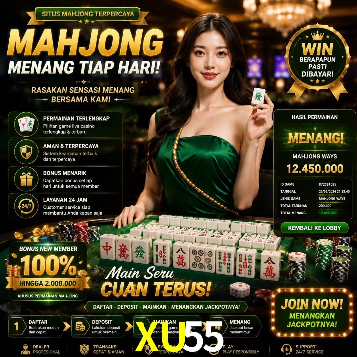 Cashback VIP XU55 - reembolso semanal